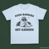 Even Baddies Get Saddies Funny Adhd Raccoon Shirt Light Blue S 1