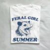Feral Girl Summer Opossum T Shirt White S 1