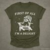 First of all Im a Delight Raccoon T Shirt Military Green S 1