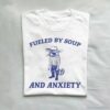 Fueled By Soup and Anxiety Cowboy Trash Panda Shirt White S 1
