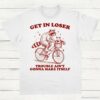 Get in Loser Trouble Aint Gonna Make Itself Vintage Shirt Funny Raccoon Opossum Meme Tee Woodland Animals Nature Lover T Shirt Fun Gift White S 1