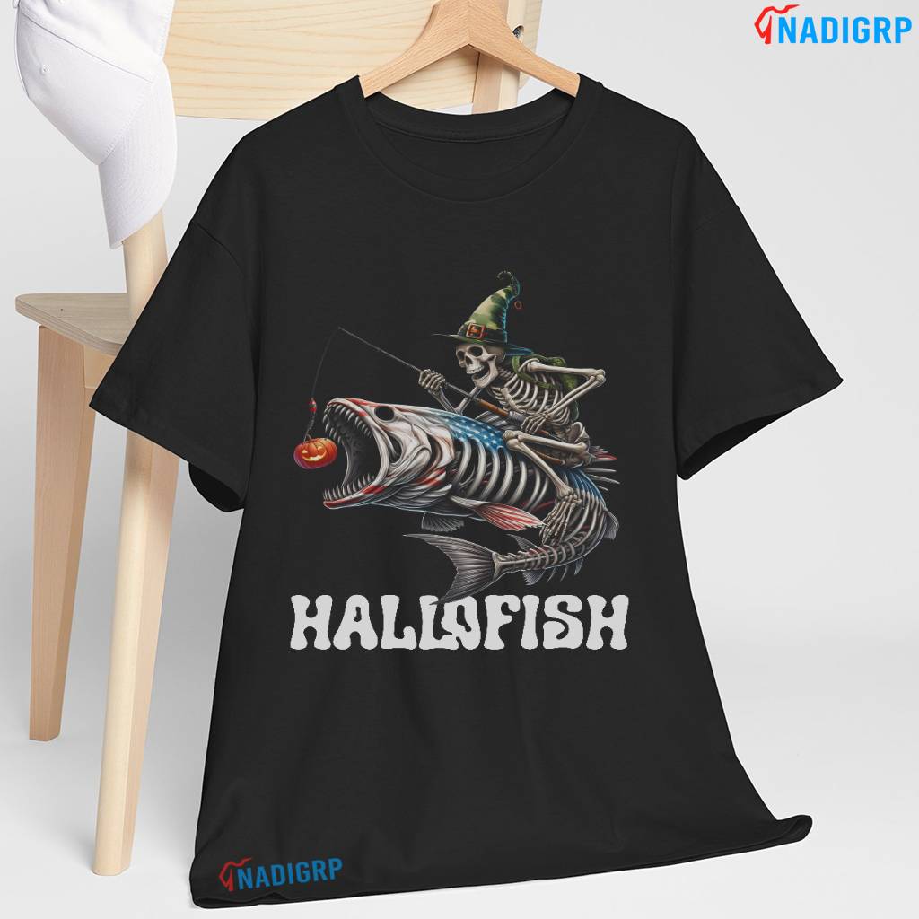 Hallofish Halloween Fishing Shirt Fisherman Spooky Fish Lover Tee Hallofish Halloween Fishing Shirt Fisherman Spooky Fish Lover Tee