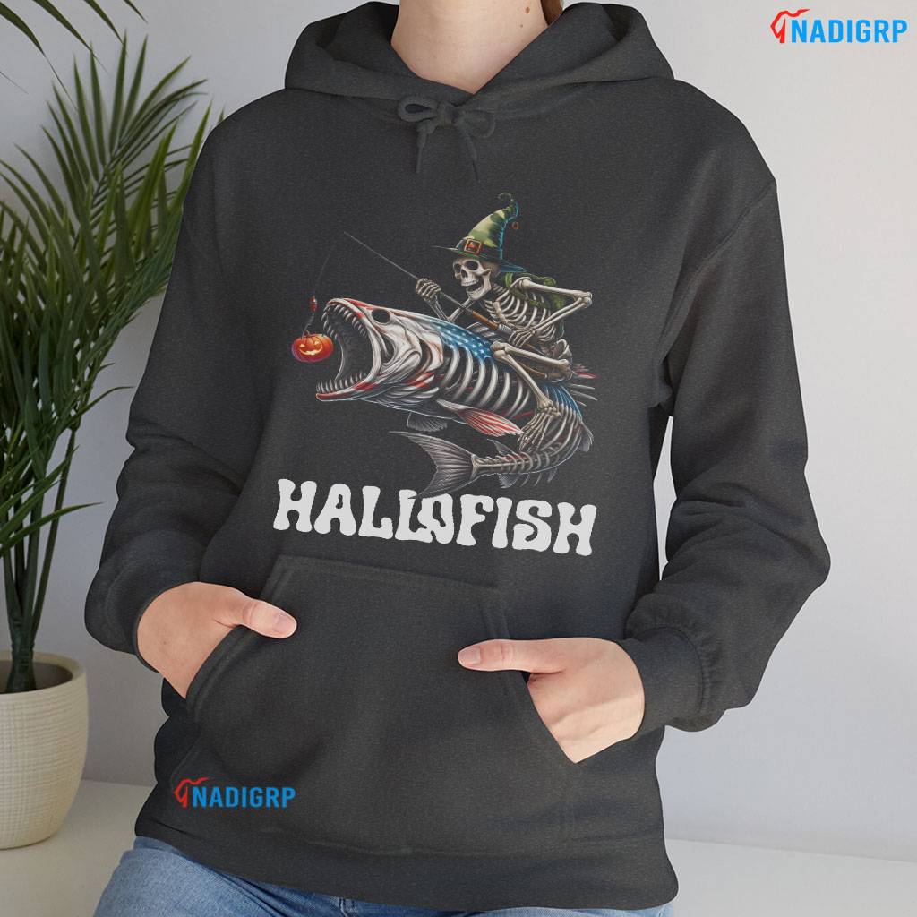 Hallofish Halloween Fishing Shirt Fisherman Spooky Fish Lover Tee Hallofish Halloween Fishing Shirt Fisherman Spooky Fish Lover Tee