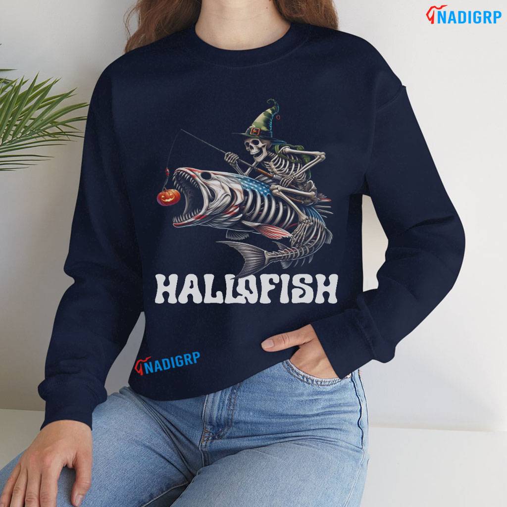 Hallofish Halloween Fishing Shirt Fisherman Spooky Fish Lover Tee Hallofish Halloween Fishing Shirt Fisherman Spooky Fish Lover Tee