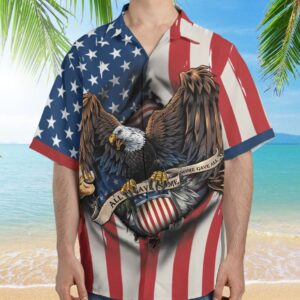 Proud Veteran Hawaiian Shirt USA Flag Patriotic 1